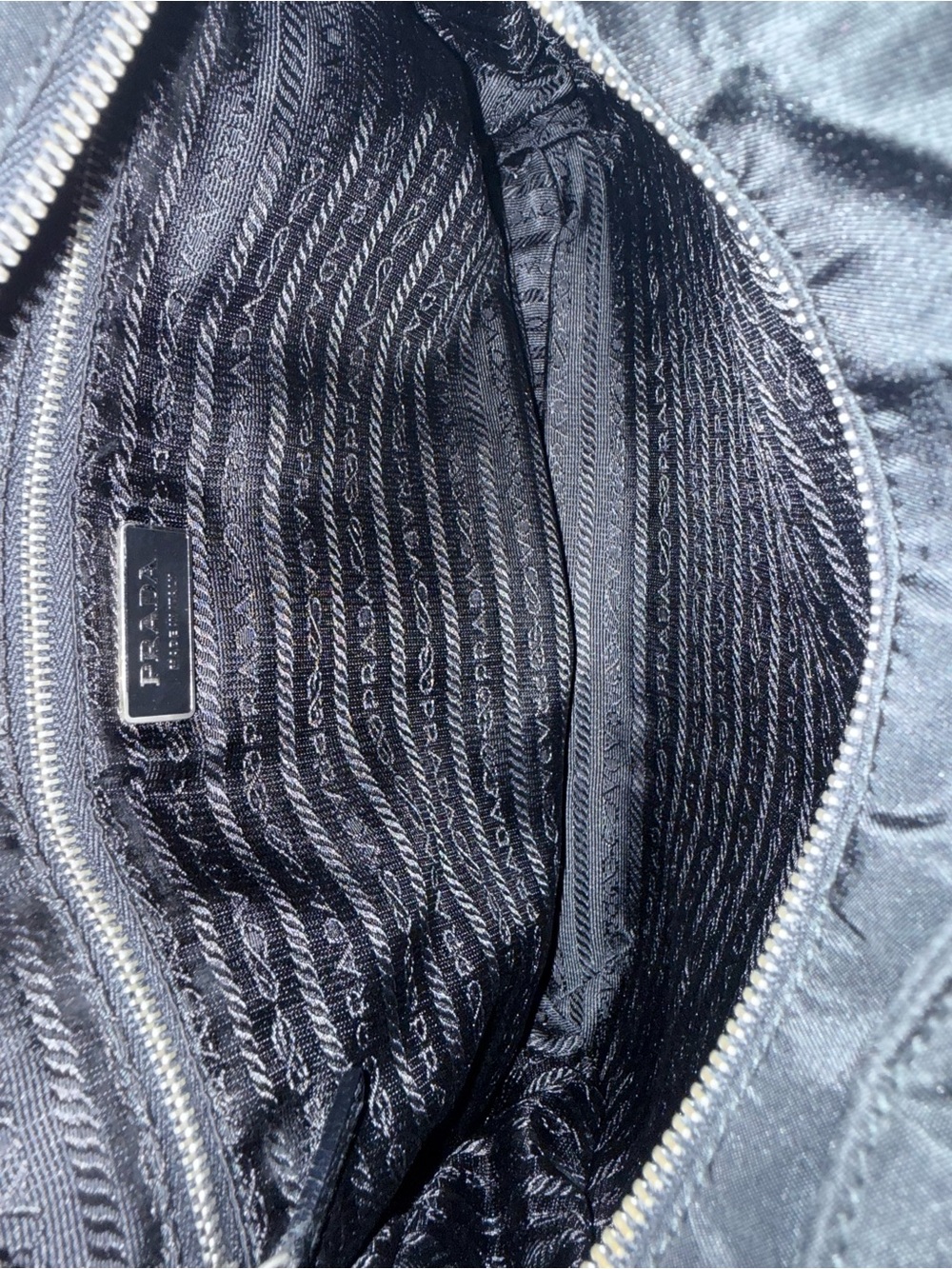 Prada Black Nylon Tote with Leather Accents - Picture 2 of 2